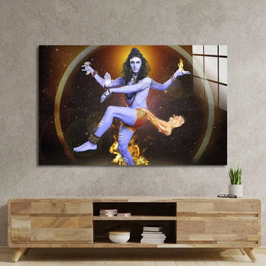 Shiva Nataraja Hindu God Lord Siva Glass Wall Art - DIY - CreoGlass®