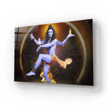 Shiva Nataraja Hindu God Lord Siva Glass Wall Art - DIY - CreoGlass®