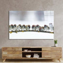 Sparrows Sitting on a Branch Glass Wall Art - DIY - CreoGlass®