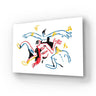 Abstract colorful line art on white canvas, modern wall decor for luxury interiors