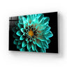 Turquoise Dahlia Glass Wall Art - Landscape Sizes - DIY - CreoGlass®