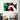 Stylish black and white cat canvas art with bold geometric colors, modern wall decor for living room