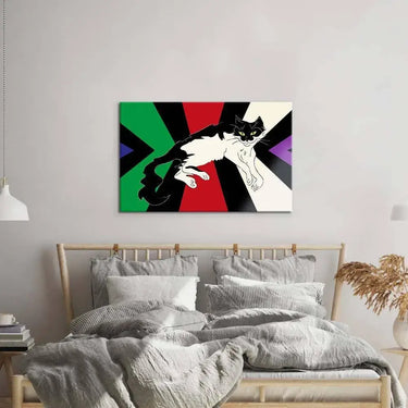 Tuxedo Cat Glass Wall Art - DIY - CreoGlass®