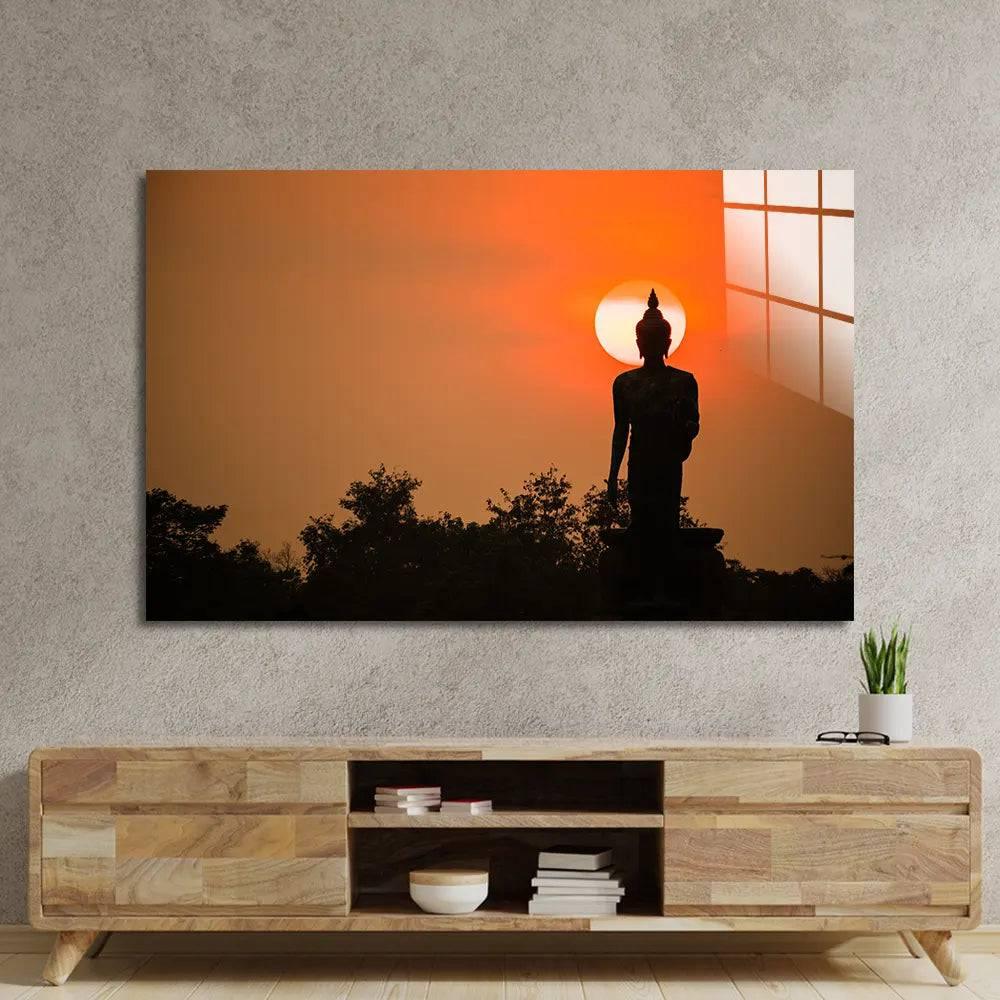 Walking buddha Glass Wall Art - DIY - CreoGlass®