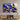 Bespoke blue and gold decorative glass wall art for modern luxury interiors