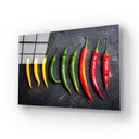 Yellow, Green and Red Peppers Glass Wall Art - DIY - CreoGlass®