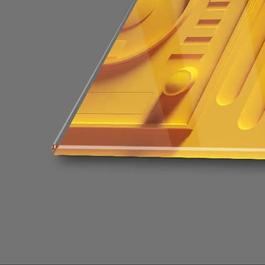 Yellow Musical Collage Glass Wall Art - DIY - CreoGlass®