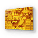 Yellow Musical Collage Glass Wall Art - DIY - CreoGlass®