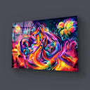 Abstract Colorful Canvas Texture Glass Wall Art - DIY - CreoGlass®