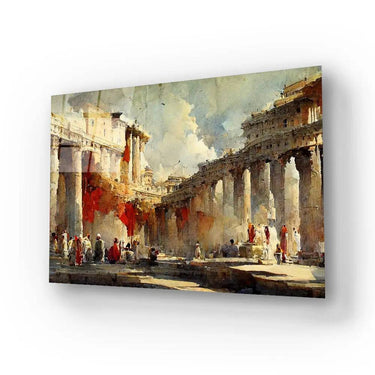 Ancient Rome Pillars Roman Architecture Antique Monument European Forum Glass Wall Art - DIY - CreoGlass®