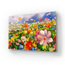 Flowers Monet Meadow Glass Wall Art - DIY - CreoGlass®