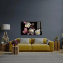 Manual Ornament Watercolor Flowers Roses Floral Texture Glass Wall Art - DIY - CreoGlass®