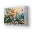 Oil Painting Garden View Bedroom Glass Wall Art - DIY - CreoGlass®
