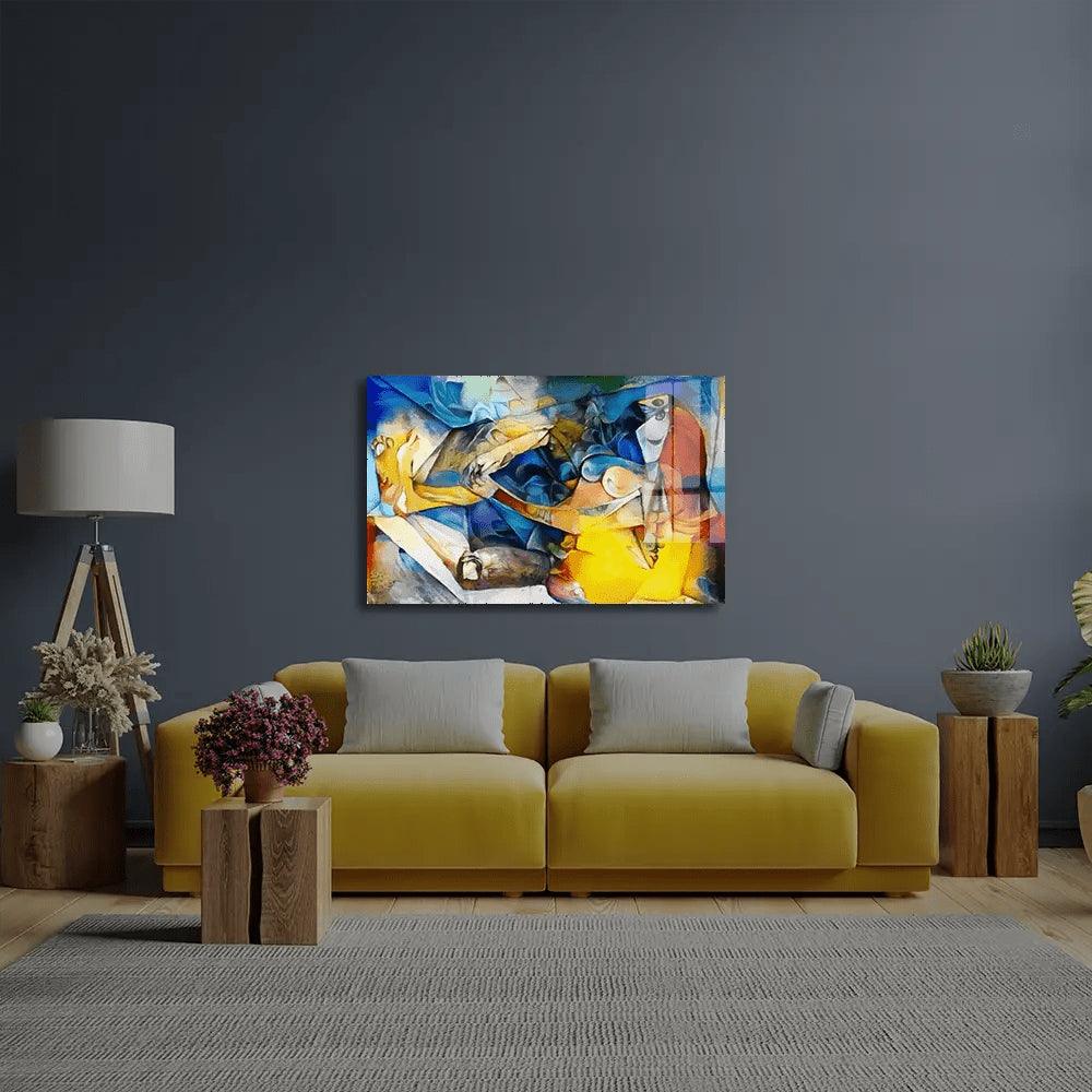 Reproductions Famous By Picasso Applied Abstract Kandinsky Glass Wall Art - DIY