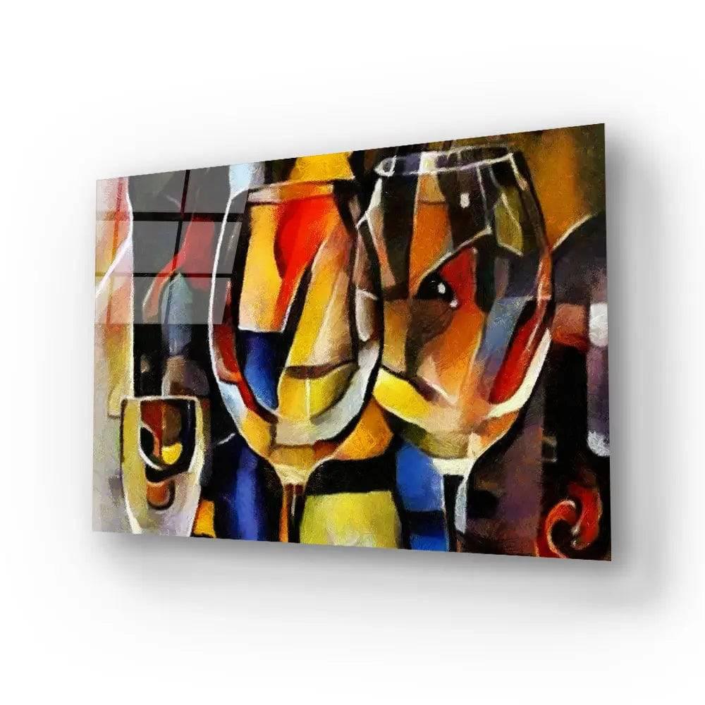 Still Life Food Glasses Wine Glass Wall Art - DIY - CreoGlass®