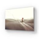 Success Hope Way Ambition Woman Floating Road Glass Wall Art - DIY - CreoGlass®