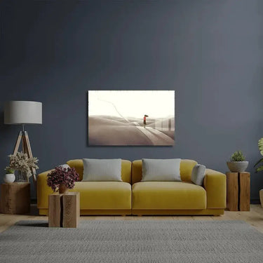 Success Hope Way Ambition Woman Floating Road Glass Wall Art - DIY - CreoGlass®