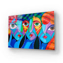 Woman Cubism Face Girl Portrait Glass Wall Art - DIY - CreoGlass®
