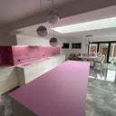 Pink Plain Colour 10mm Scratch Resistant Glass Worktop - CreoGlass®