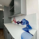 Rainbow Printed Wave 10mm Scratch Resistant Glass Worktop - CreoGlass®