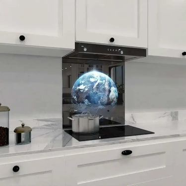 Earth Printed Glass Splashback - DIY - CreoGlass®