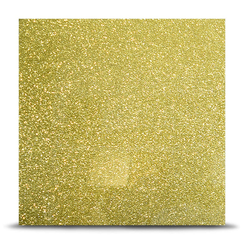 Golden glitter decorative glass panel for luxury interiors and bespoke architectural designs