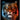Vibrant tiger portrait with blue and orange hues, artistic glass design