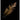 Golden feather with intricate details against black background