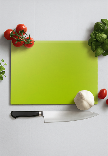 Lime Green Glass Chopping Board and Placemat - CreoGlass®