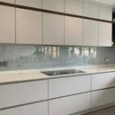 Linen Patterned Toughened Mirror - Silver - Bespoke - CreoGlass®