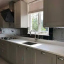 Marble Patterned Toughened Mirror - Silver - Bespoke - CreoGlass®
