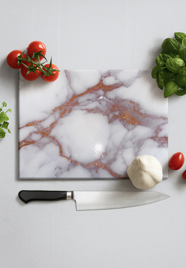 Copper - White Opera DIY Splashback and Chopping Board - Bundle - CreoGlass®