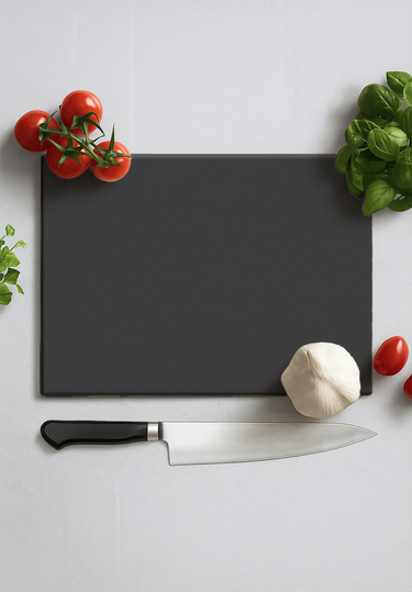Matt Jet Black Glass Chopping Board and Placemat - CreoGlass®