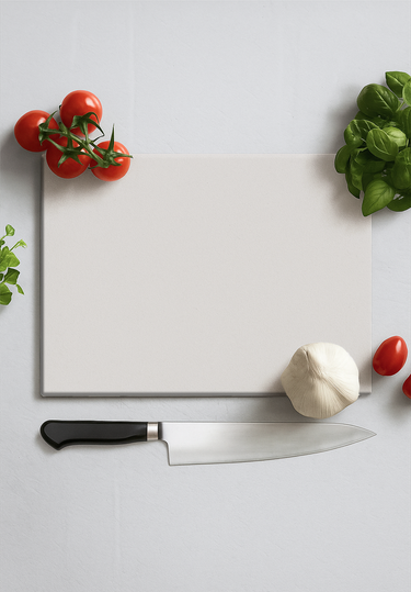 Matt White Glass Chopping Board and Placemat - CreoGlass®