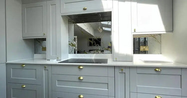 Marble Patterned Toughened Mirror - Silver - Bespoke - CreoGlass®