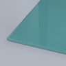 Teal-tinted architectural glass panel with polished edge, ideal for bespoke residential or commercial projects.