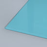 Bespoke turquoise architectural glass panel with polished edges for modern interiors