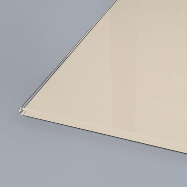 Bespoke architectural glass panel with clean edge detail for luxury residential or commercial use