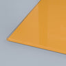 Vibrant orange architectural glass panel with sleek edge detail, ideal for modern interiors and bespoke designs.