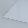 Sleek white glass panel with precision beveled edge for modern architectural installations