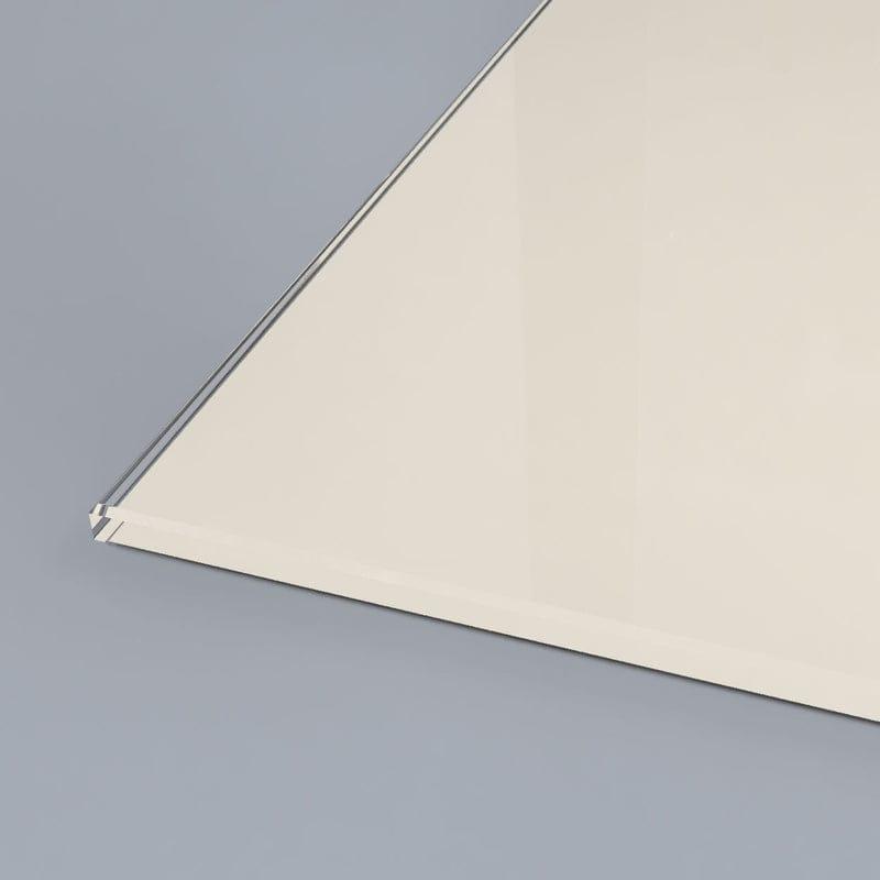 Bespoke architectural glass panel with clean edge detail for luxury residential or commercial use