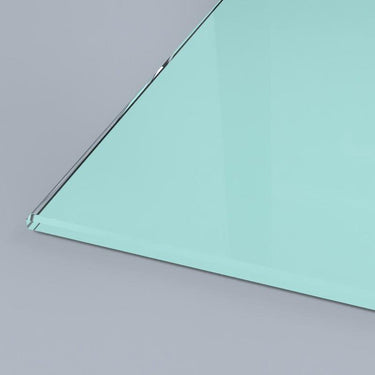Bespoke architectural glass with polished edge, ideal for feature mirrors or decorative installations.
