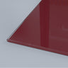 Bespoke red architectural glass panel with polished edge for luxury interiors