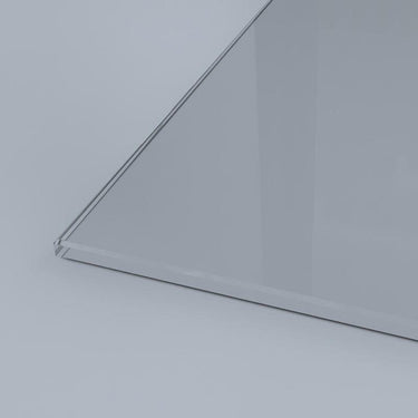 Bespoke architectural glass panel with clean edges, ideal for modern balustrades or decorative installations.