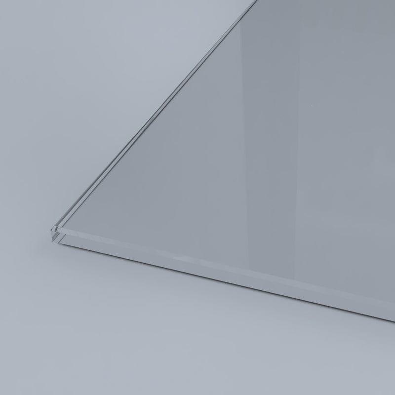 Bespoke architectural glass panel with clean edges, ideal for modern balustrades or decorative installations.