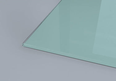 Bespoke architectural glass panel with clean edges, ideal for modern balustrades or decorative installations.