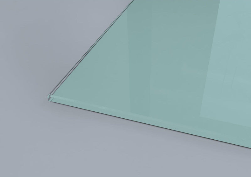 Bespoke architectural glass panel with clean edges, ideal for modern balustrades or decorative installations.