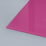 Vibrant pink architectural glass panel with polished edge, ideal for modern decorative interiors