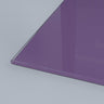 Purple decorative glass panel with polished edge, ideal for luxury residential or commercial interiors.