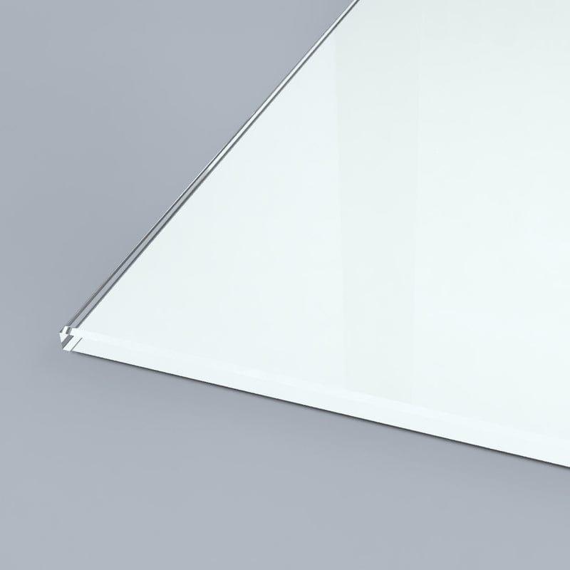 Bespoke architectural glass panel with polished edge for modern interiors